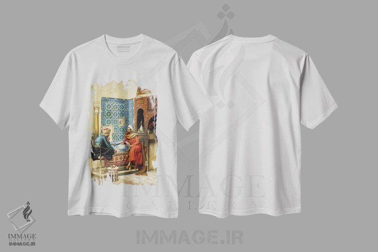تیشرت طرح دار بازی شطرنج، ۱۸۹۶، هنر فاخر کلاسیک اثر لودویگ دویچ | فروشگاه ایماژ
