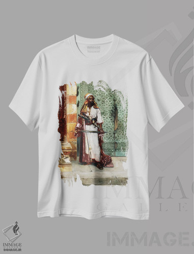 تیشرت طرح دار در حال نگهبانی ایستاده، هنر آمریکایی آفریقایی تبار اثر رودلف ارنست | فروشگاه ایماژ