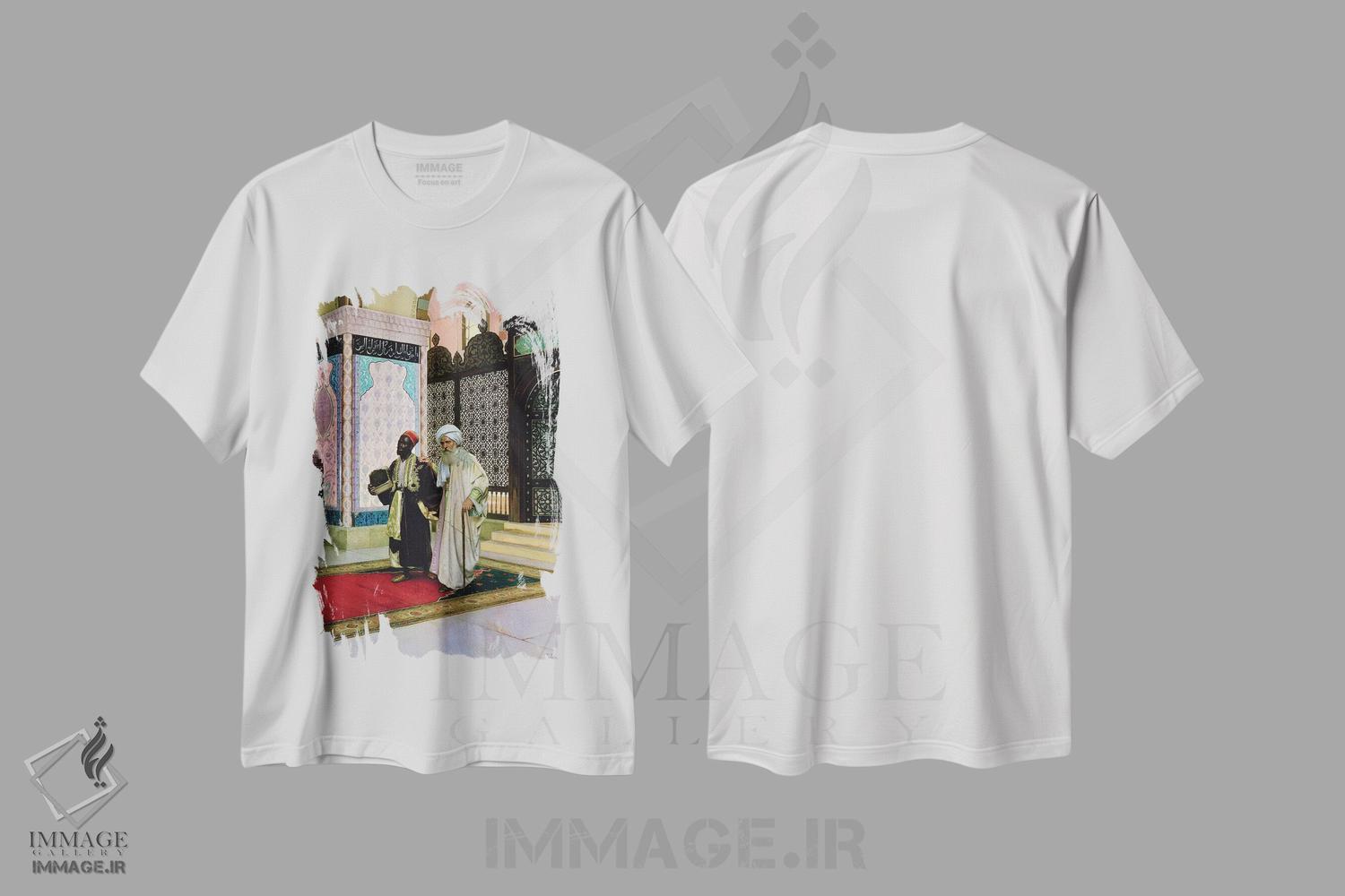 تیشرت طرح دار پس از نماز در مسجد، هنر آمریکایی آفریقایی تبار اثر رودلف ارنست | immage.ir