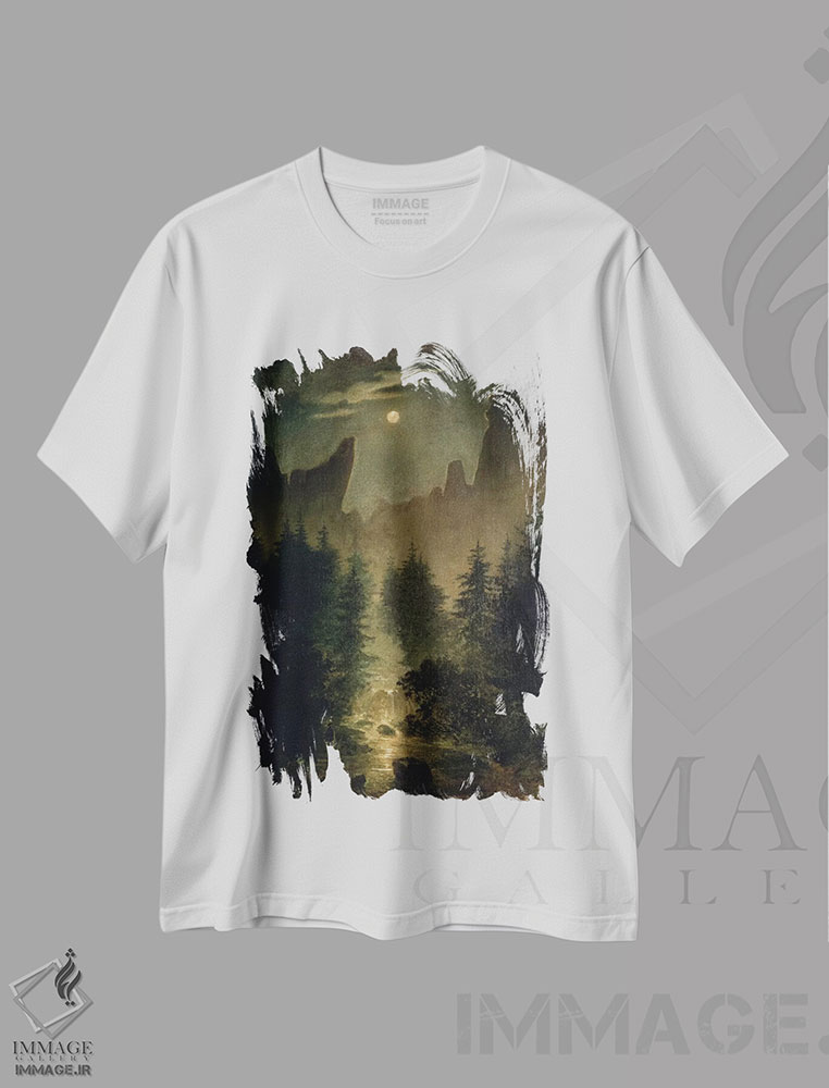 تیشرت طرح دار اوته والدر گروند، حدود ۱۸۲۵، هنر فاخر کلاسیک اثر کاسپار داوید فریدریش | فروشگاه ایماژ