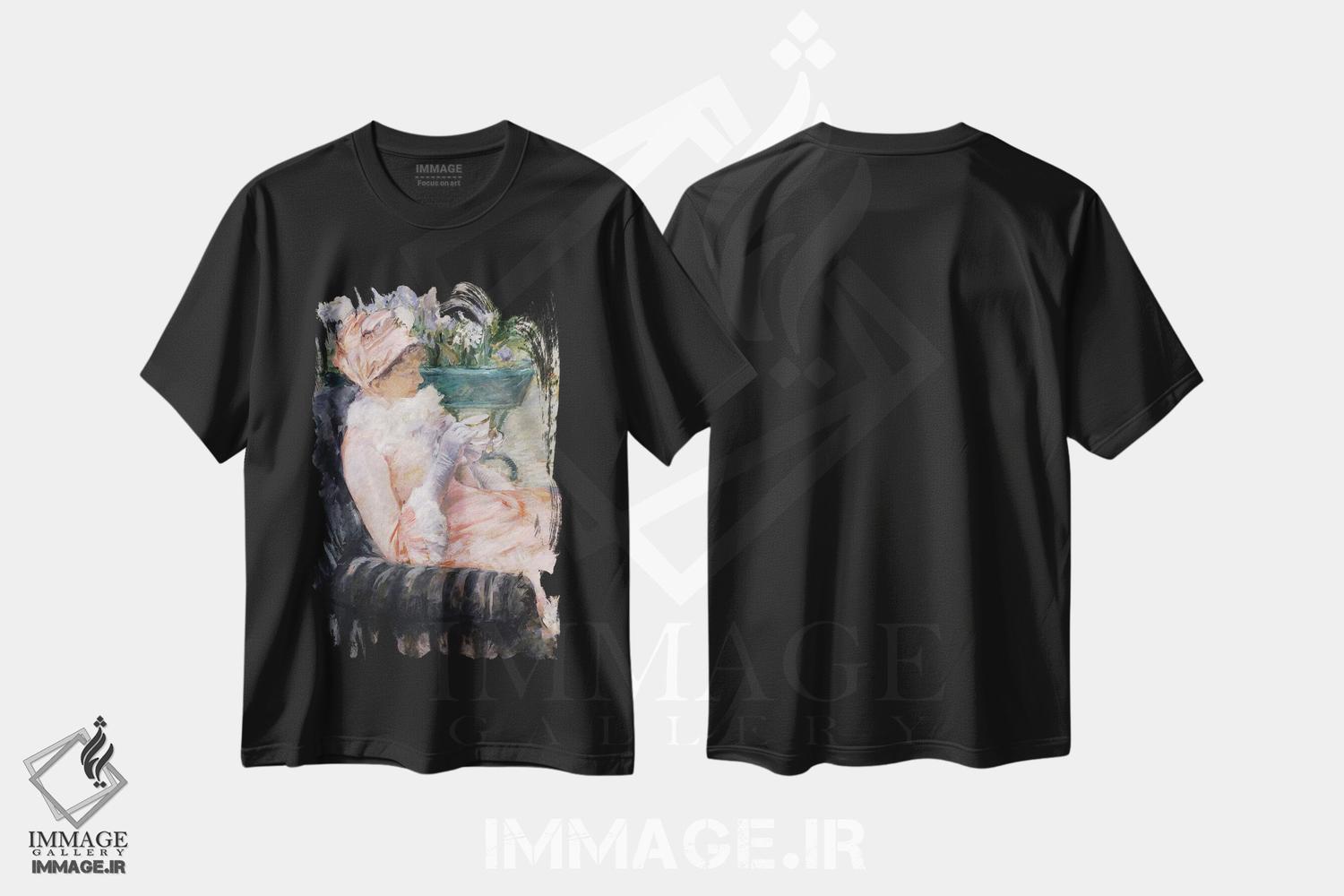 تیشرت طرح دار فنجان چای، حدود ۱۸۸۰–۱۸۸۱، هنر فاخر کلاسیک اثر مری استیونسون کاسات | immage.ir