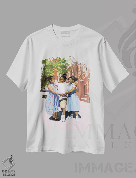تیشرت طرح دار 2001,دوستان، ۲۰۰۱، هنر فاخر کلاسیک اثر کالین بوتمن | immage.ir
