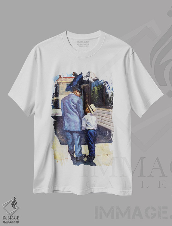 تیشرت طرح دار 2001,آموزش یک پادشاه، ۲۰۰۱، هنر فاخر کلاسیک اثر کالین بوتمن | فروشگاه ایماژ