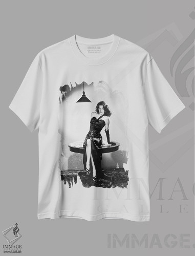 تیشرت طرح دار آوا گاردنر، عکاسی سیاه و سفید اثر رو دز آرشیو | فروشگاه ایماژ