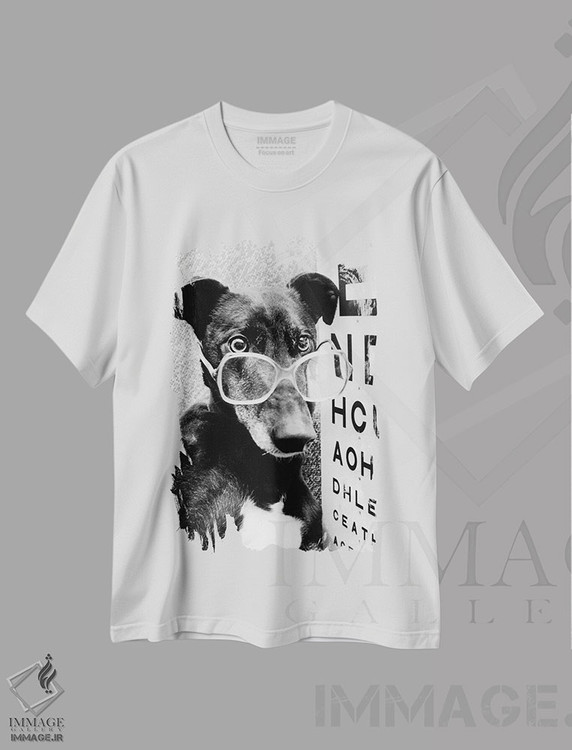 تیشرت طرح دار سگ گری هوند با عینک، فوریه ۱۹۸۷، عکاسی سیاه و سفید اثر رو دز آرشیو | immage.ir