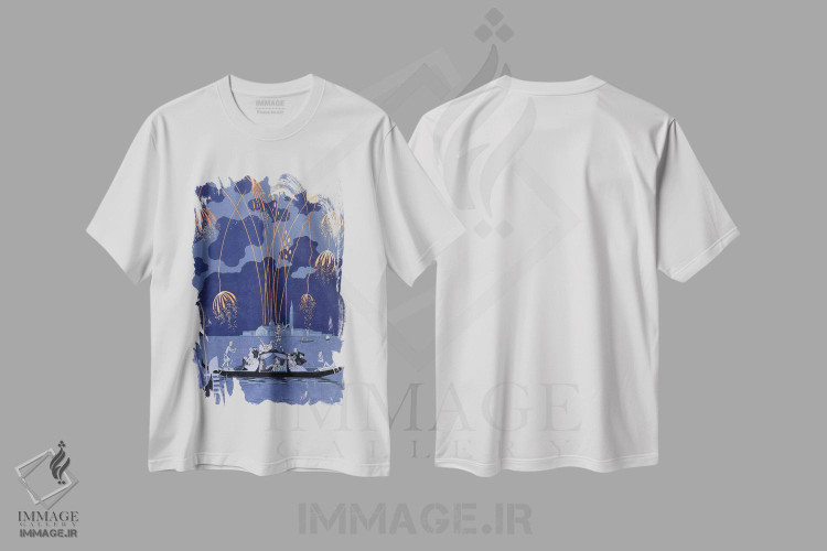تیشرت طرح دار آثار جورج باربیه - immage.ir