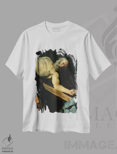تیشرت طرح دار آثار میکل آنژو مریزی دا کاراواجو - immage.ir