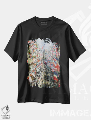 تیشرت طرح دار آثار کلود مونه - immage.ir