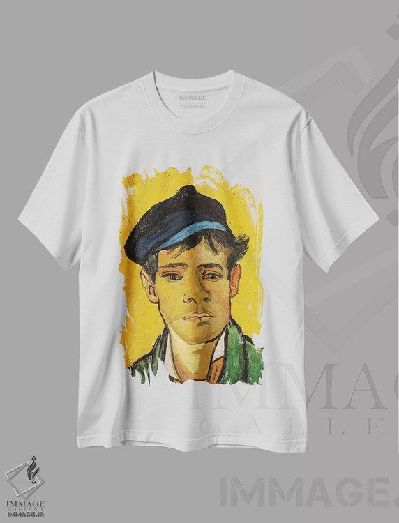 تیشرت طرح دار 1888,مرد جوان با کلاه، ۱۸۸۸، هنر فاخر کلاسیک اثر ونسان ون گوگ | immage.ir
