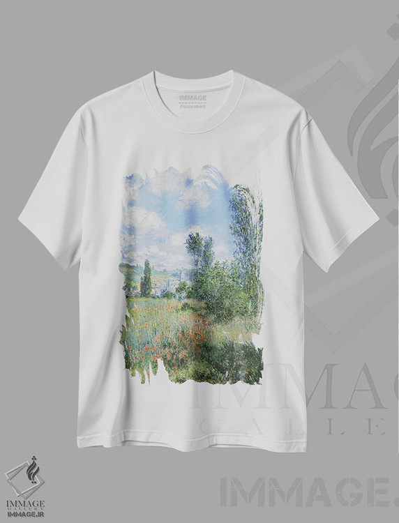 تیشرت طرح دار 1880,نمایی از وتوی، ۱۸۸۰، هنر فاخر کلاسیک اثر کلود مونه | فروشگاه ایماژ