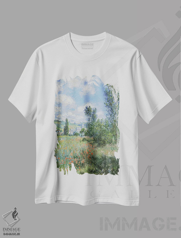 تیشرت طرح دار 1880,نمایی از وتوی، ۱۸۸۰، هنر فاخر کلاسیک اثر کلود مونه | فروشگاه ایماژ