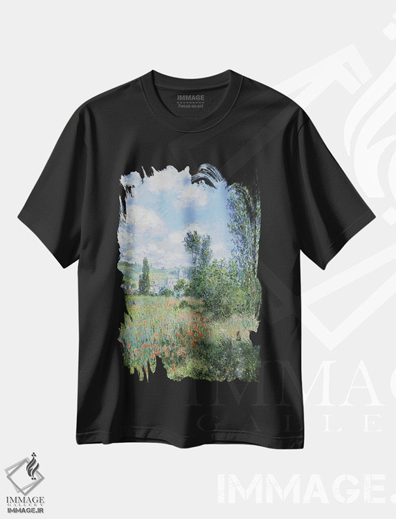 تیشرت طرح دار 1880,نمایی از وتوی، ۱۸۸۰، هنر فاخر کلاسیک اثر کلود مونه | immage.ir