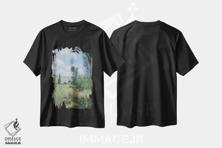 تیشرت طرح دار 1880,نمایی از وتوی، ۱۸۸۰، هنر فاخر کلاسیک اثر کلود مونه | immage.ir