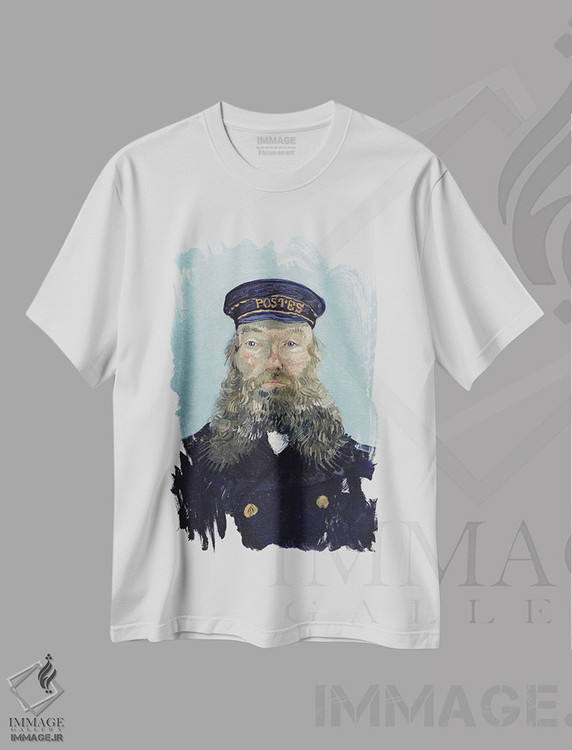 تیشرت طرح دار 1888,پرتره پستچی رولین، ۱۸۸۸، هنر فاخر کلاسیک اثر ونسان ون گوگ | immage.ir
