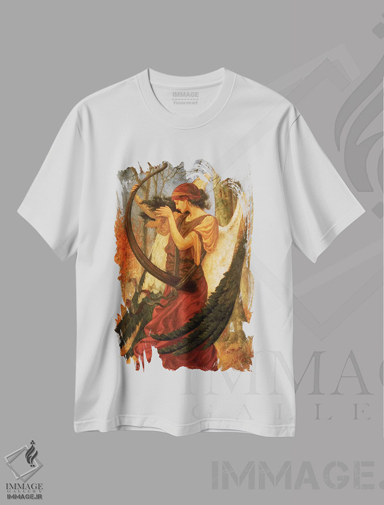 تیشرت طرح دار 1896,بیداری تیتانیا، ۱۸۹۶، هنر فاخر کلاسیک اثر چارلز سیمز | immage.ir