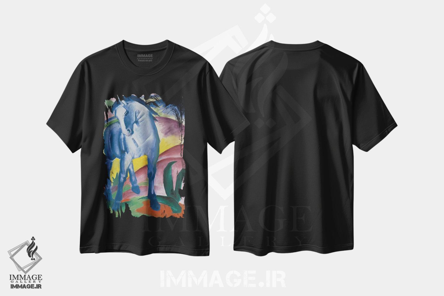 تیشرت طرح دار 1911,اسب آبی، ۱۹۱۱، هنر فاخر کلاسیک اثر فرانتس مارک | immage.ir