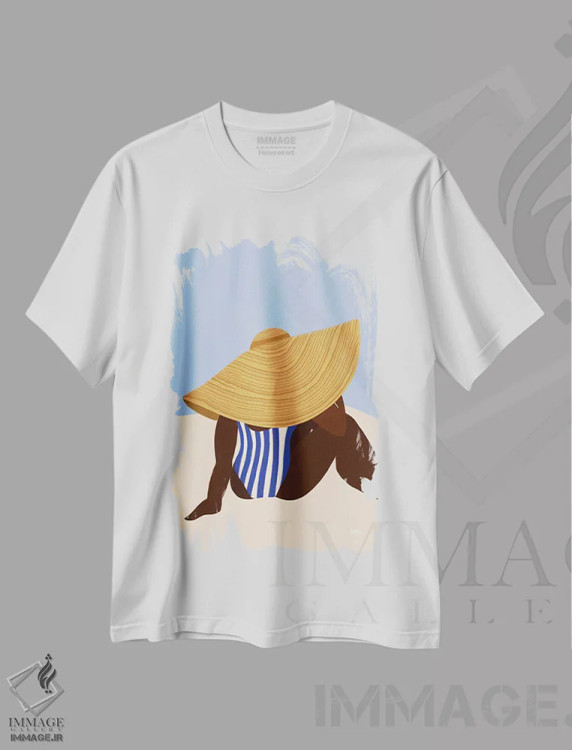 تیشرت طرح دار کلاه آفتابی III، هنر آمریکایی آفریقایی تبار اثر بریا نیکول | immage.ir