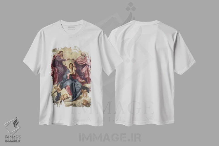 تیشرت سفید طرح دار آثار دیه گو رودریگز د سیلوا ای ولاسکز - فروشگاه ایماژ