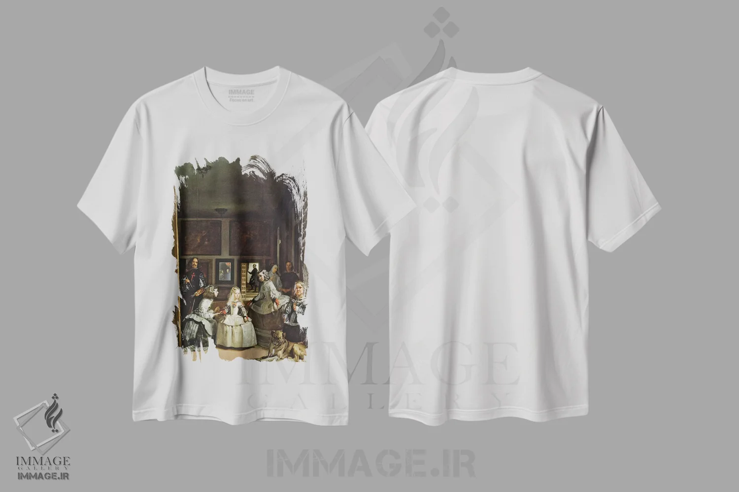 تیشرت سفید طرح دار آثار دیه گو رودریگز د سیلوا ای ولاسکز - فروشگاه ایماژ