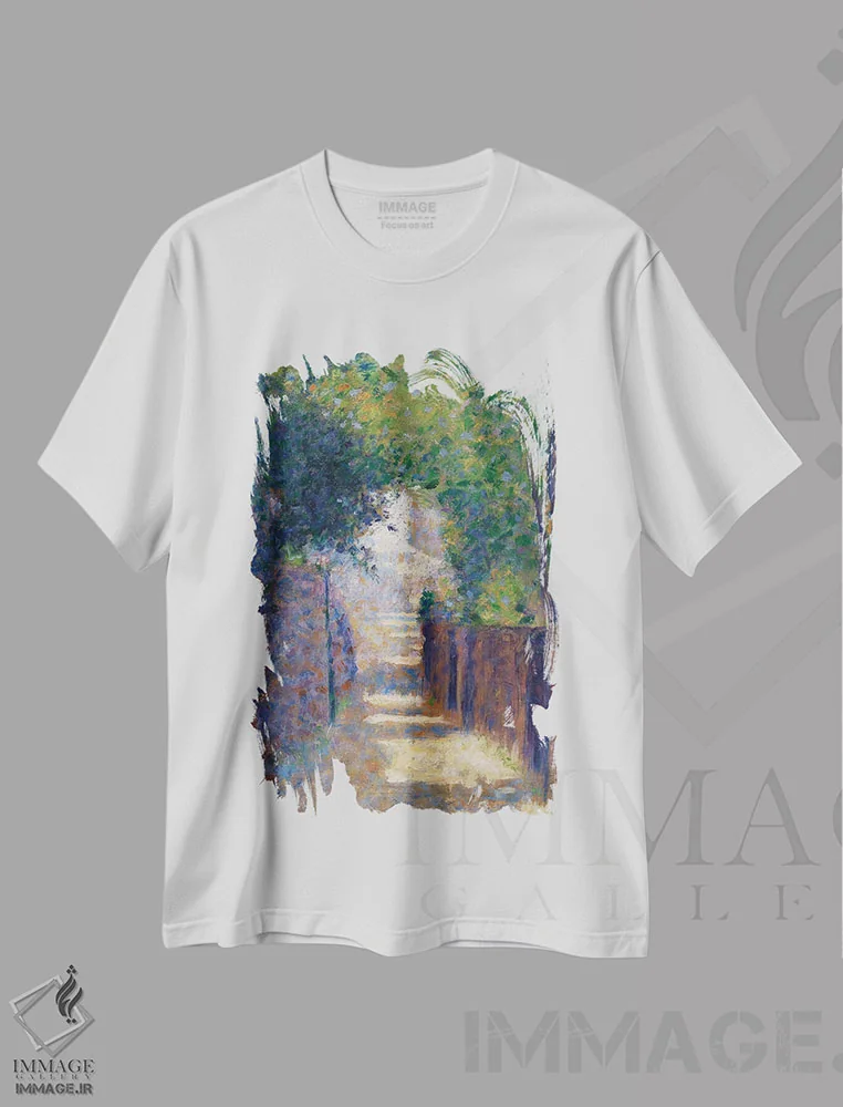 تیشرت سفید طرح دار c.1884,خیابان سنت وینسنت در بهار، حدود ۱۸۸۴، هنر فاخر کلاسیک اثر ژرژ سورا | immage.ir