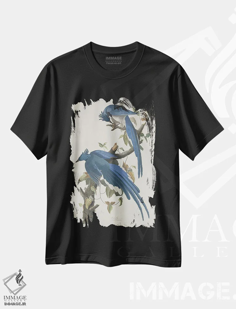 تیشرت مشکی طرح دار 1830,کلاغ جی کلمبیا، ۱۸۳۰، هنر فاخر کلاسیک اثر جان جیمز آدوبون | immage.ir