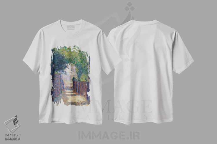 تیشرت سفید طرح دار c.1884,خیابان سنت وینسنت در بهار، حدود ۱۸۸۴، هنر فاخر کلاسیک اثر ژرژ سورا | immage.ir