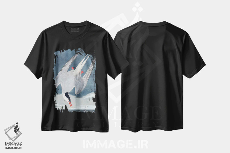 تیشرت مشکی طرح دار آثار جان جیمز آدوبون - فروشگاه ایماژ