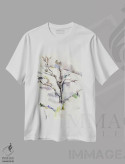 تیشرت سفید طرح دار درخت بلوط، هنر فاخر کلاسیک اثر پل سزان | فروشگاه ایماژ