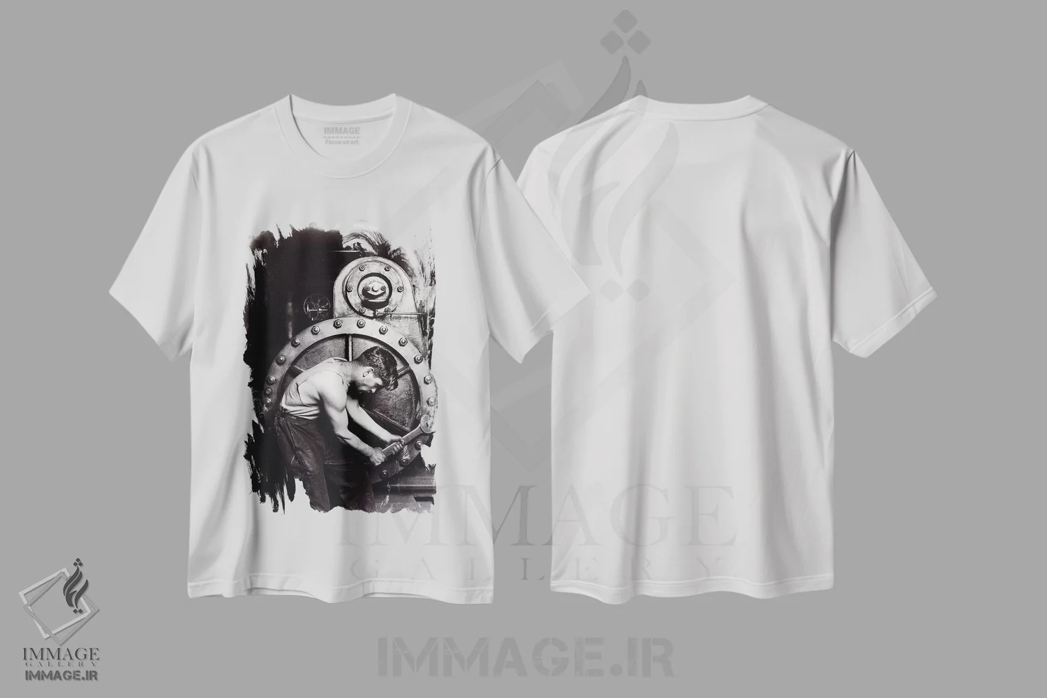 تیشرت سفید طرح دار c.1924,مکانیک نیروگاه، حدود ۱۹۲۴، تزئینی اثر لویس ویکس هاین | immage.ir