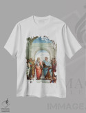 تیشرت سفید طرح دار آثار رافائل - immage.ir