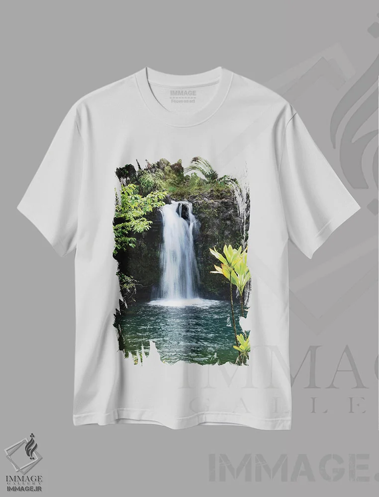 تیشرت سفید طرح دار پناهگاه ها، مدیوم اثر بروس ناوراکه | فروشگاه ایماژ