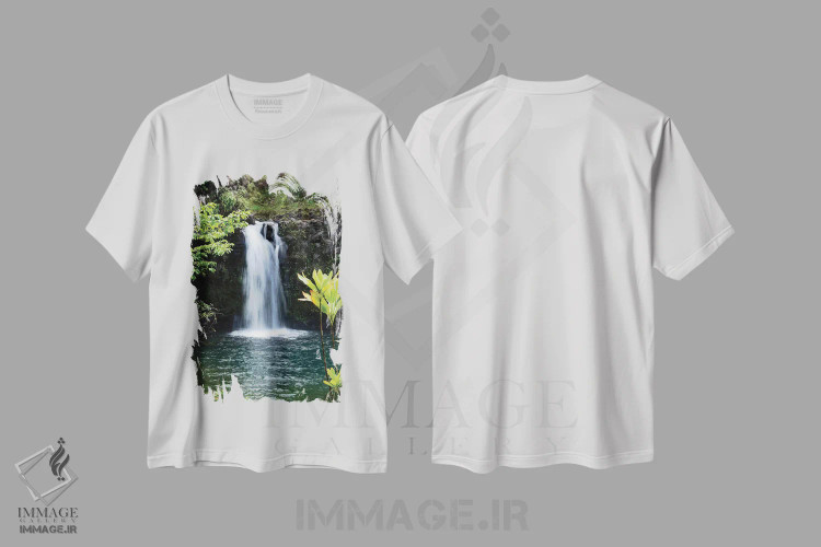 تیشرت سفید طرح دار پناهگاه ها، مدیوم اثر بروس ناوراکه | فروشگاه ایماژ