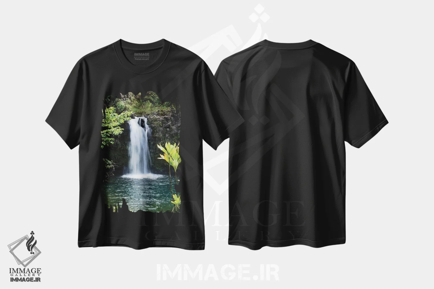 تیشرت مشکی طرح دار پناهگاه ها، مدیوم اثر بروس ناوراکه | immage.ir