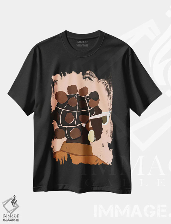 تیشرت مشکی طرح دار ابونی، هنر آمریکایی آفریقایی تبار اثر بریا نیکول | immage.ir