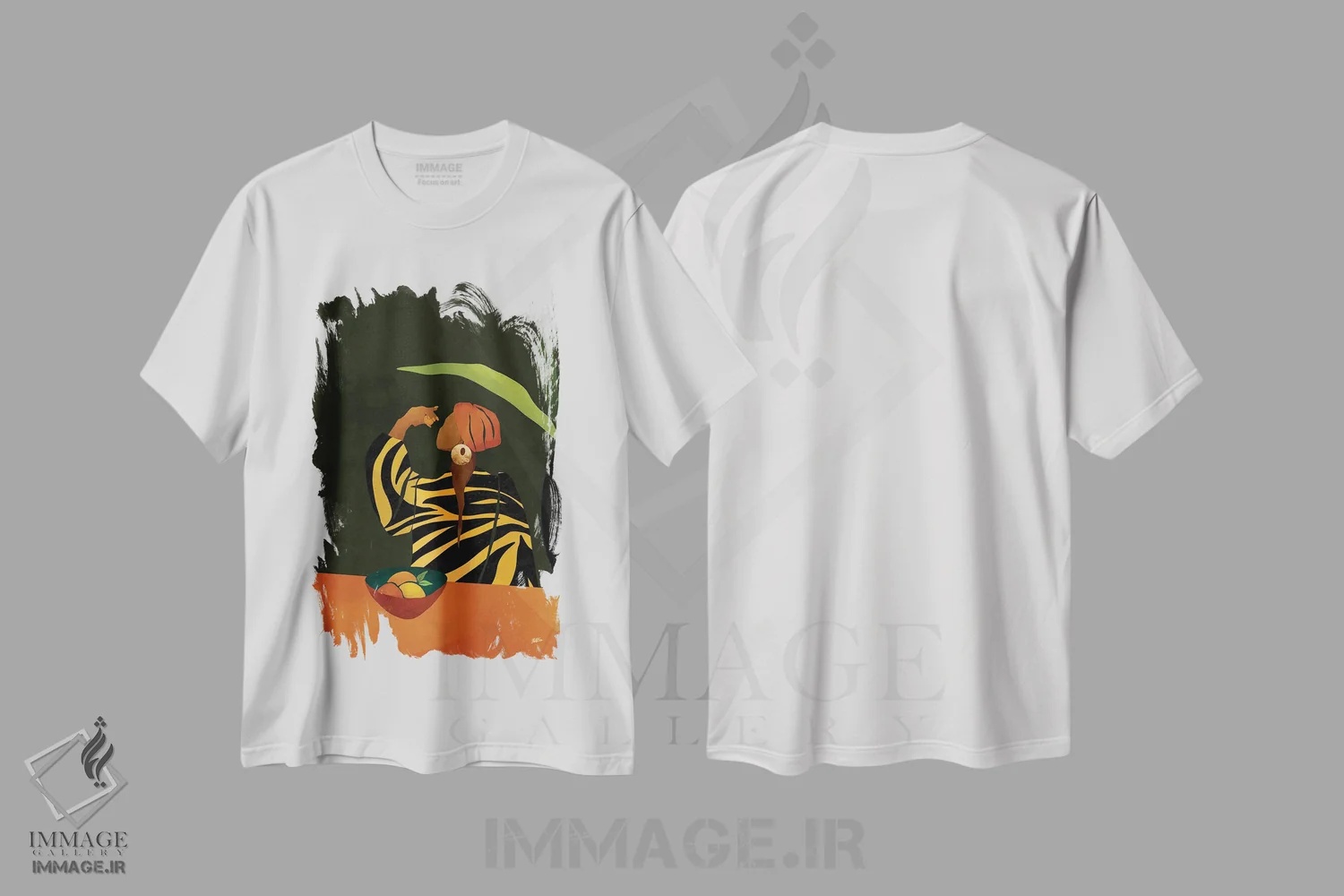 تیشرت سفید طرح دار ایزابل، هنر آمریکایی آفریقایی تبار اثر بریا نیکول | immage.ir