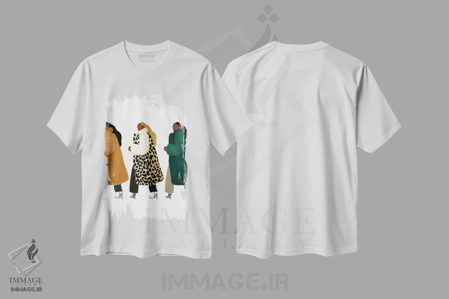 تیشرت سفید طرح دار دختران مادی گرا، هنر آمریکایی آفریقایی تبار اثر بریا نیکول | فروشگاه ایماژ