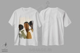 تیشرت سفید طرح دار برادران، هنر آمریکایی آفریقایی تبار اثر بریا نیکول | immage.ir