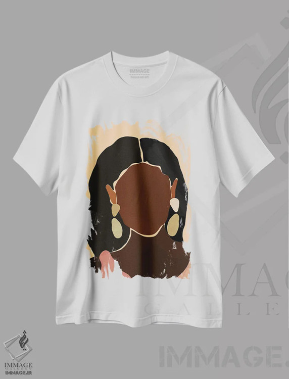تیشرت سفید طرح دار مونِه، هنر آمریکایی آفریقایی تبار اثر بریا نیکول | immage.ir