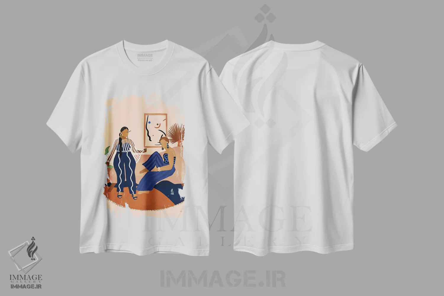 تیشرت سفید طرح دار شب دخترانه، هنر آمریکایی آفریقایی تبار اثر بریا نیکول | immage.ir