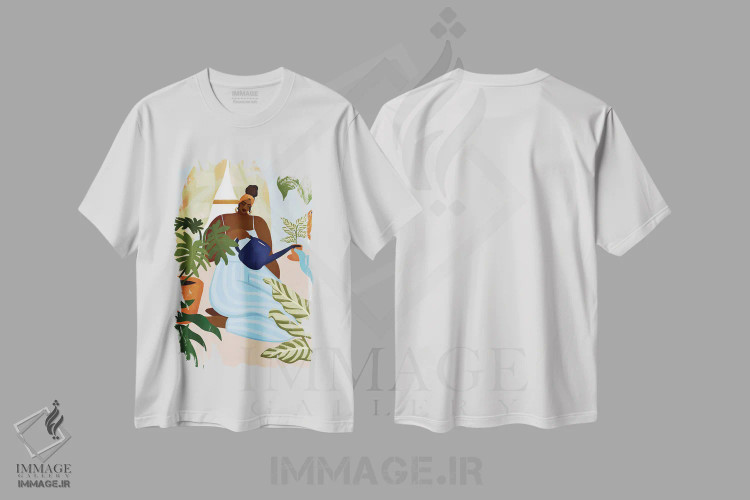 تیشرت سفید طرح دار مادر گیاهان، هنر آمریکایی آفریقایی تبار اثر بریا نیکول | immage.ir