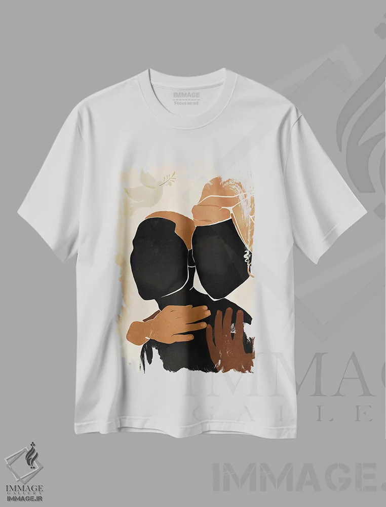تیشرت سفید طرح دار محافظت کن، هنر آمریکایی آفریقایی تبار اثر بریا نیکول | فروشگاه ایماژ