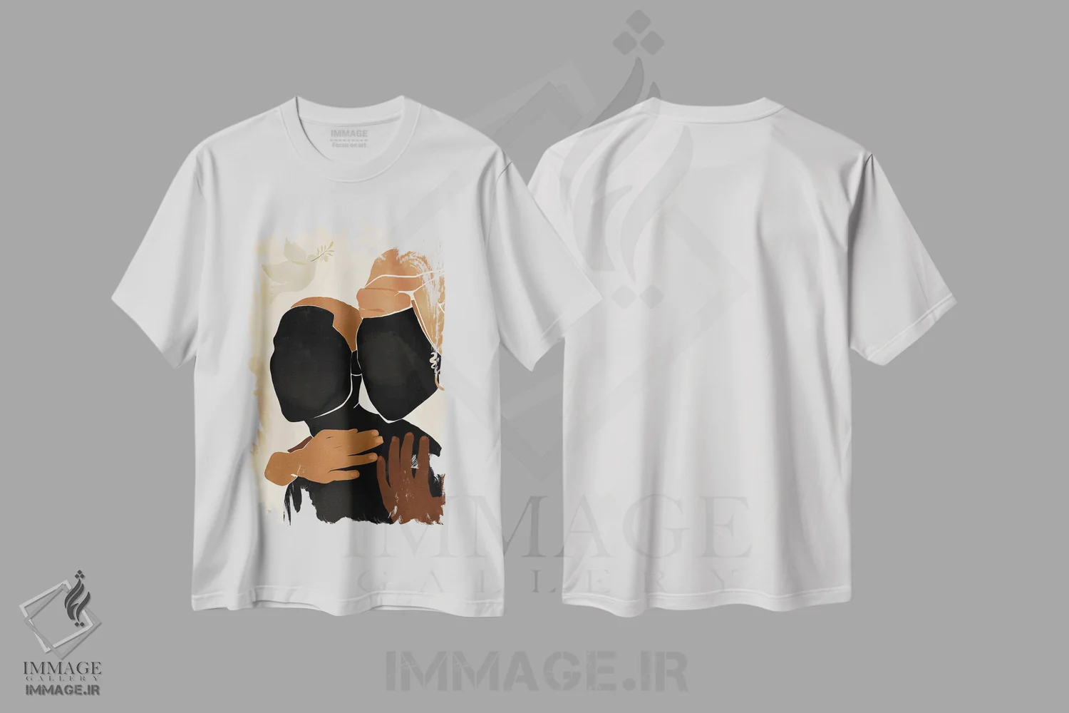 تیشرت سفید طرح دار محافظت کن، هنر آمریکایی آفریقایی تبار اثر بریا نیکول | فروشگاه ایماژ