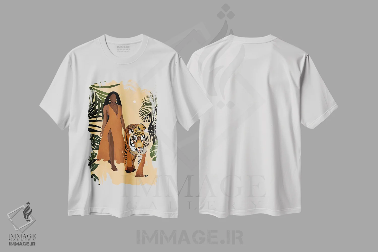 تیشرت سفید طرح دار آلیا، هنر آمریکایی آفریقایی تبار اثر بریا نیکول | فروشگاه ایماژ