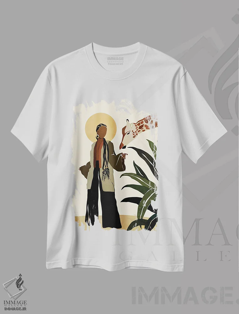 تیشرت سفید طرح دار آری، هنر آمریکایی آفریقایی تبار اثر بریا نیکول | immage.ir