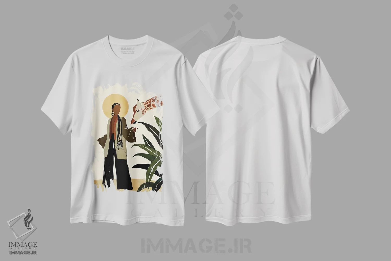 تیشرت سفید طرح دار آری، هنر آمریکایی آفریقایی تبار اثر بریا نیکول | immage.ir