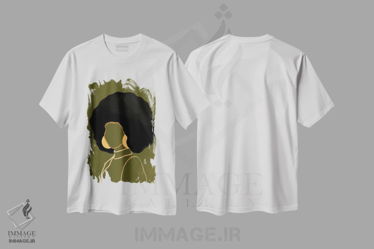 تیشرت سفید طرح دار دیانا، هنر آمریکایی آفریقایی تبار اثر بریا نیکول | immage.ir