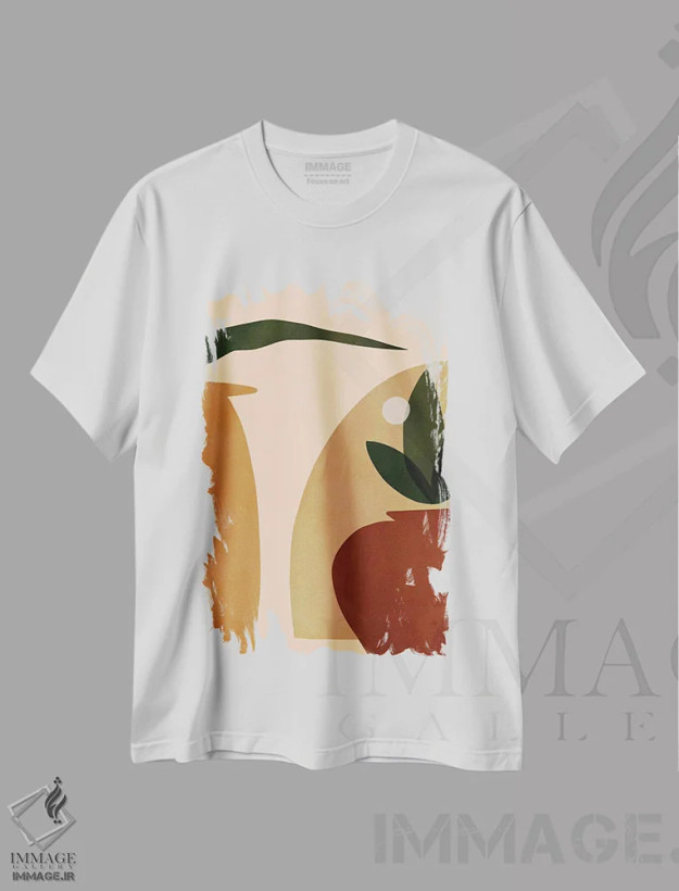 تیشرت سفید طرح دار اُخر، تزئینی اثر بریا نیکول | فروشگاه ایماژ