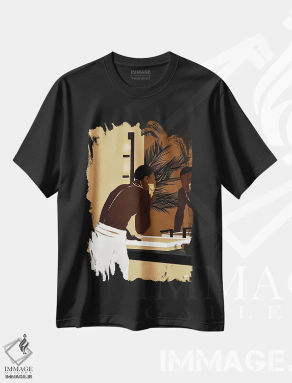 تیشرت مشکی طرح دار هرس صبحگاهی، هنر دیجیتال اثر بریا نیکول | immage.ir