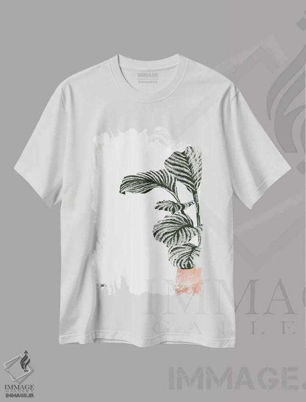 تیشرت سفید طرح دار کالاس II، تزئینی اثر بریا نیکول | فروشگاه ایماژ