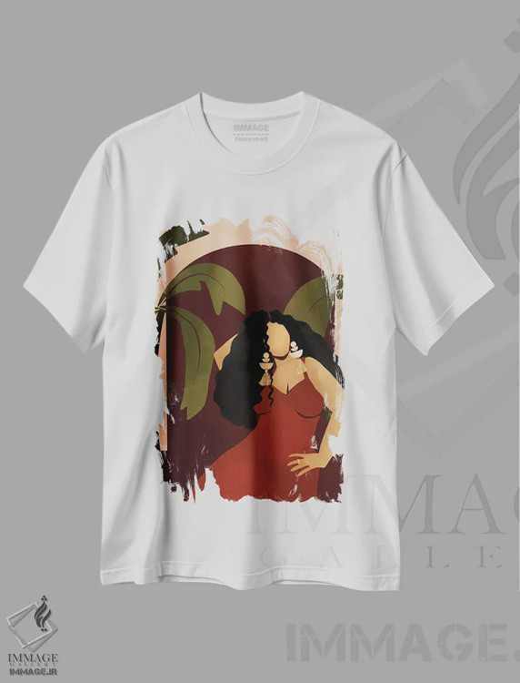تیشرت سفید طرح دار کامیل، هنر آمریکایی آفریقایی تبار اثر بریا نیکول | immage.ir